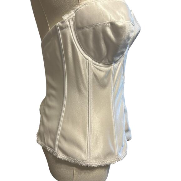 Dominique WHITE Juliette Strapless Longline Corset Size US 36D Barbed Underwire - Picture 3 of 10